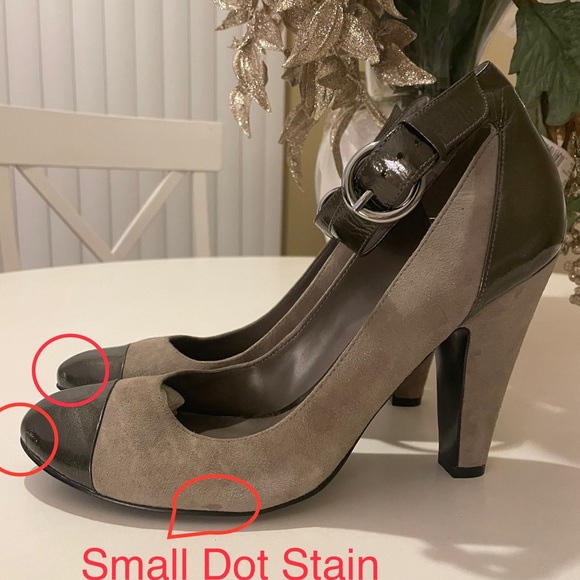 Gorgeous BRAND NEW Nine West Two Tone Grey Leather & Suede Shoes - Picture 9 of 9